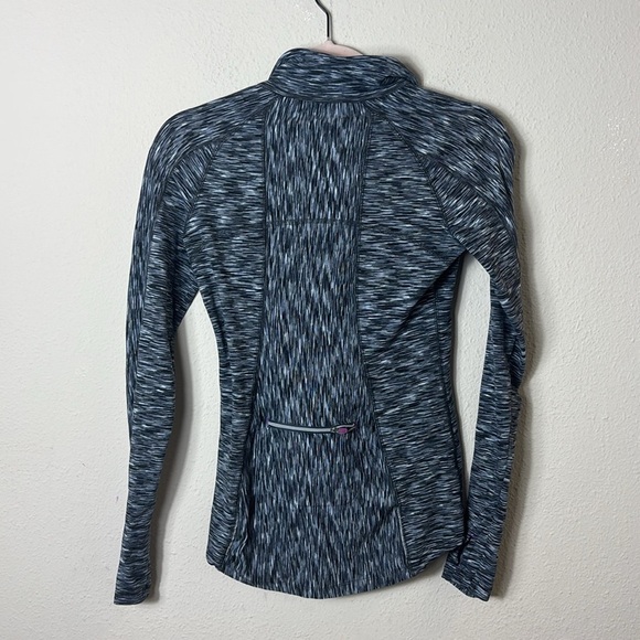 Athleta 1/4 zip Black White Space Dye Pull Over Activewear Long-Sleeve Size XXS - Picture 8 of 9